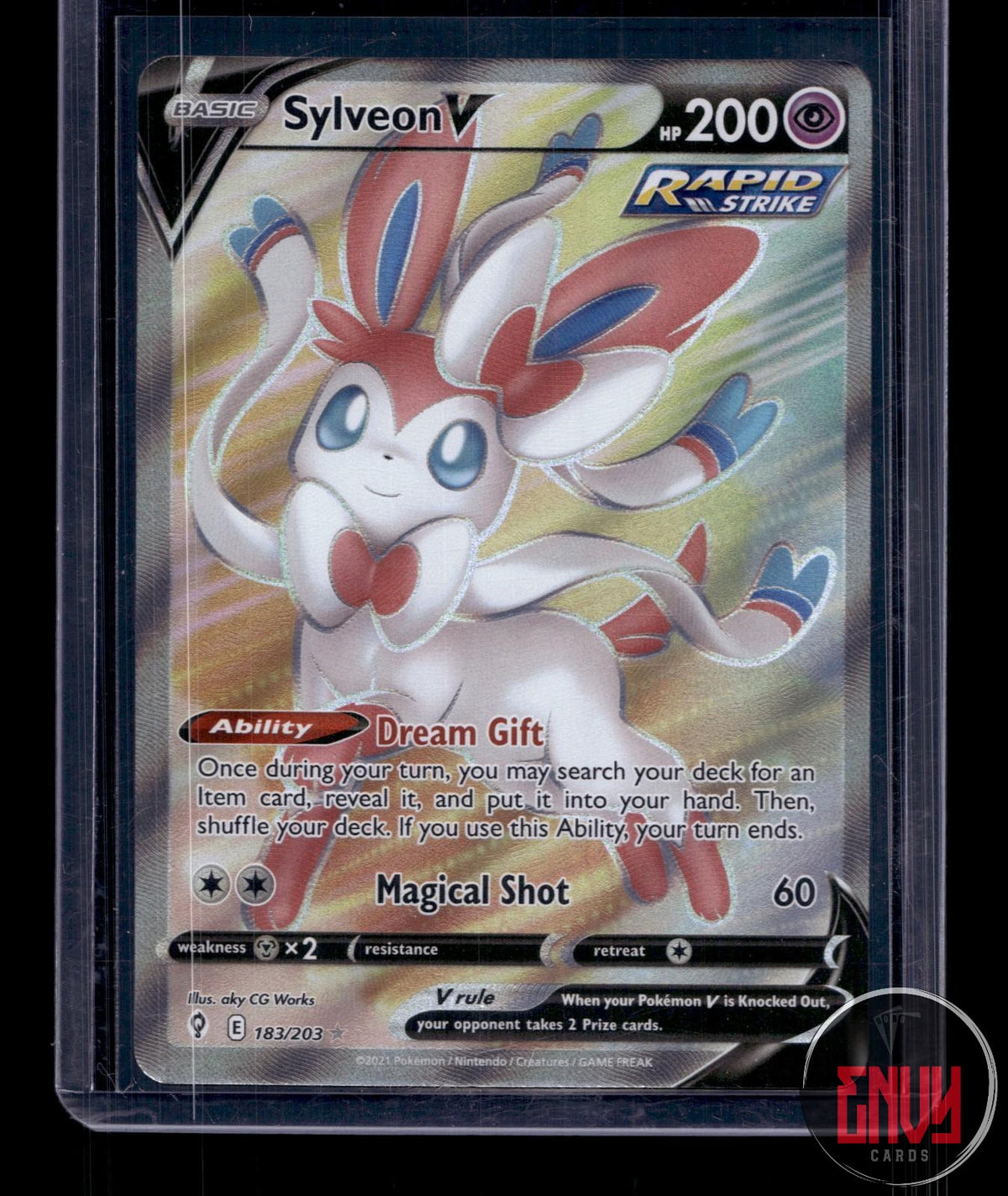 Sylveon V NM 183/203 UR Evolving Skies Pokemon Holo