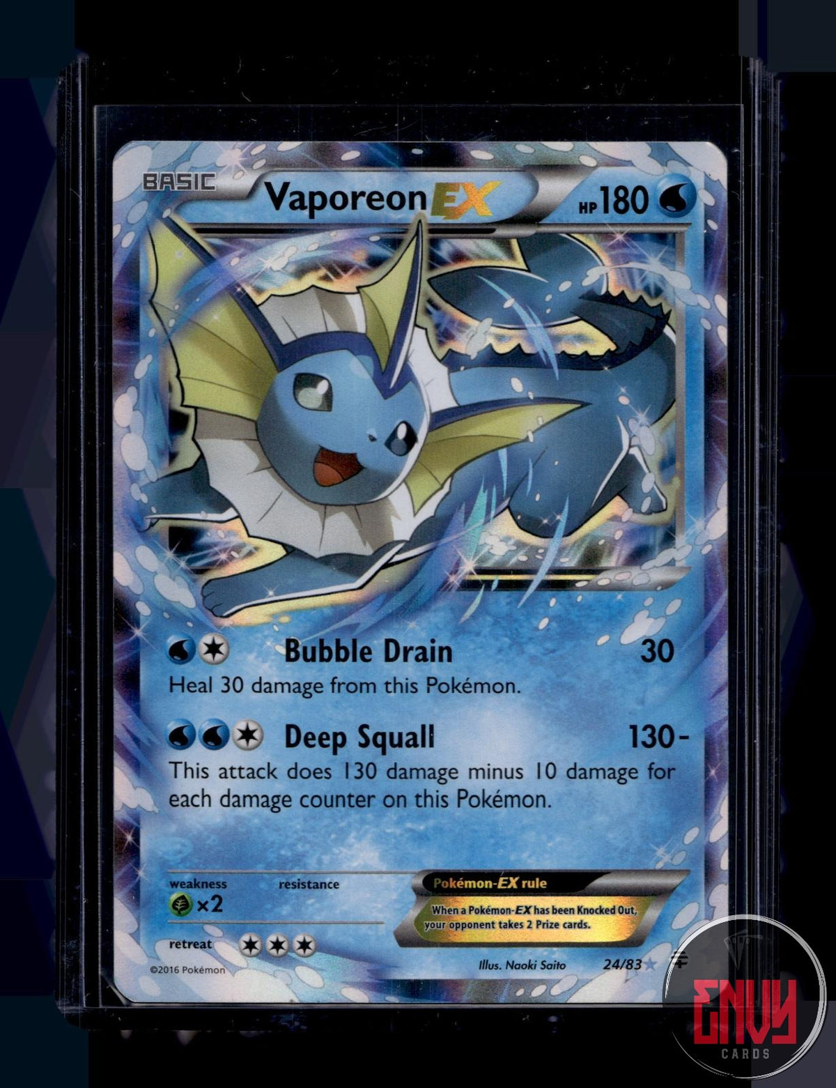 Vaporeon EX MP 24/83 UR Generations Pokemon Holo