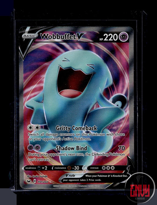 Wobbuffet V Near Mint 191/202 Ultra Rare Sword & Shield Pokemon