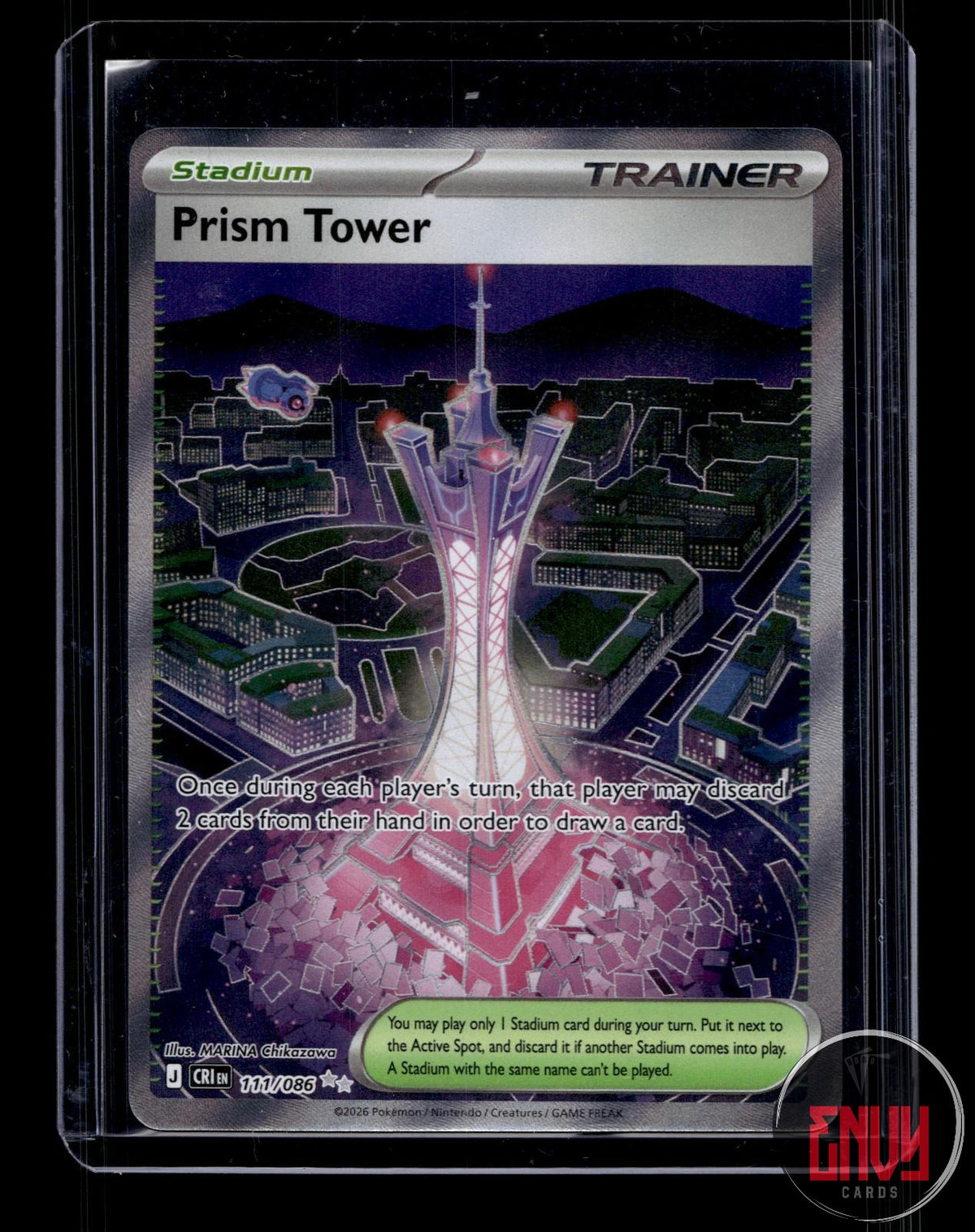 Prism Tower NM 111/086 UR Chaos Rising Pokemon Holo