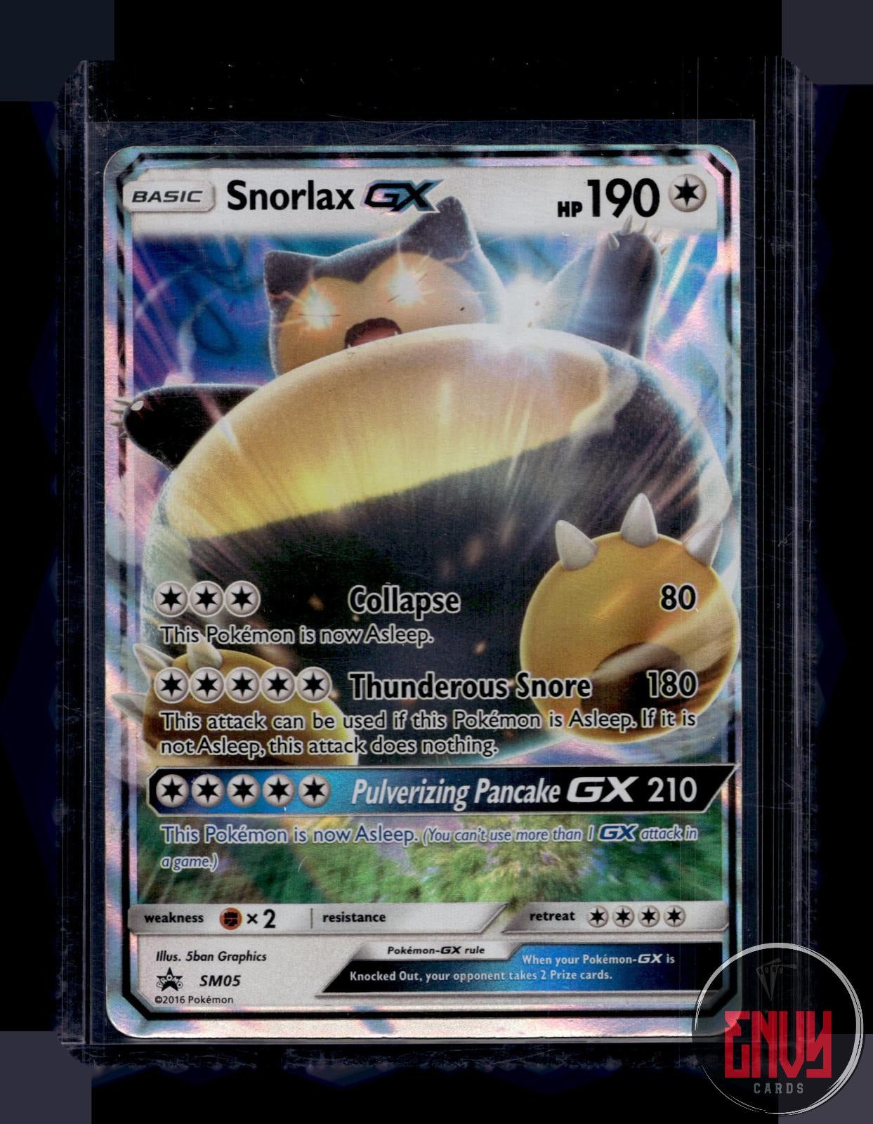 Snorlax GX - Moderately Played SM05 Promo Sun & Moon Promo Pokemon Holo