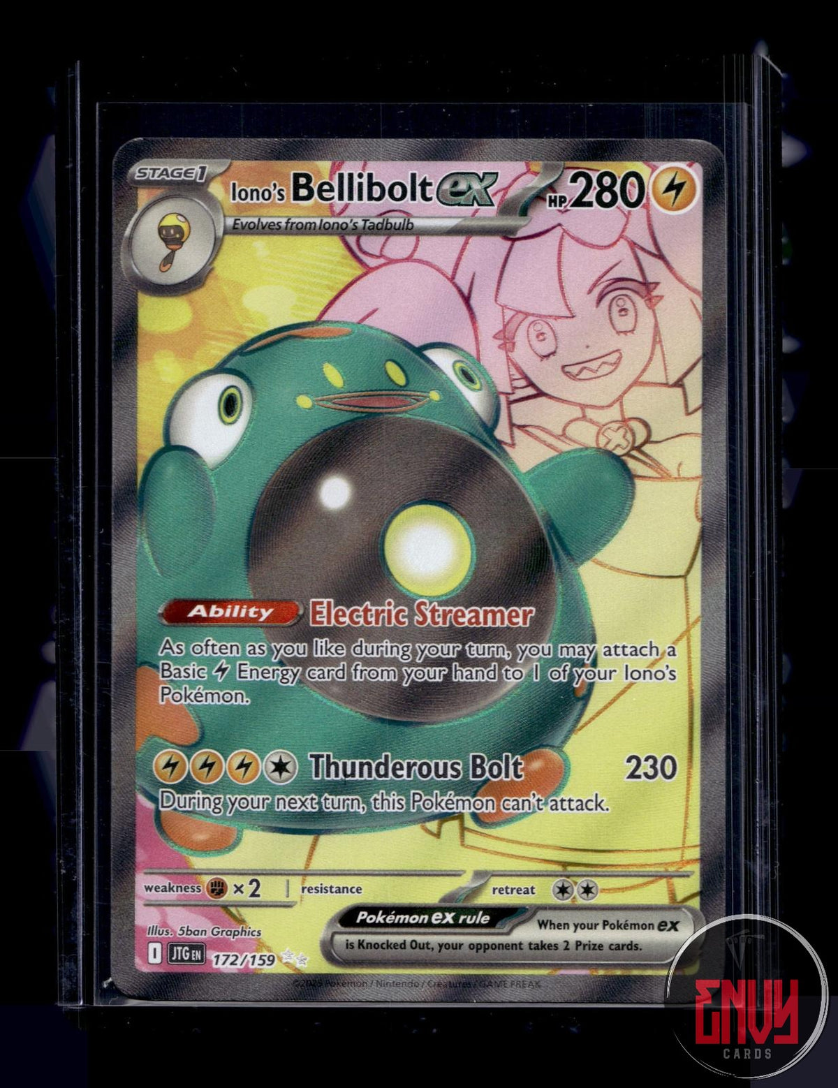Iono's Bellibolt ex Near Mint 172/159 Ultra Rare Journey Together Pokemon Holo