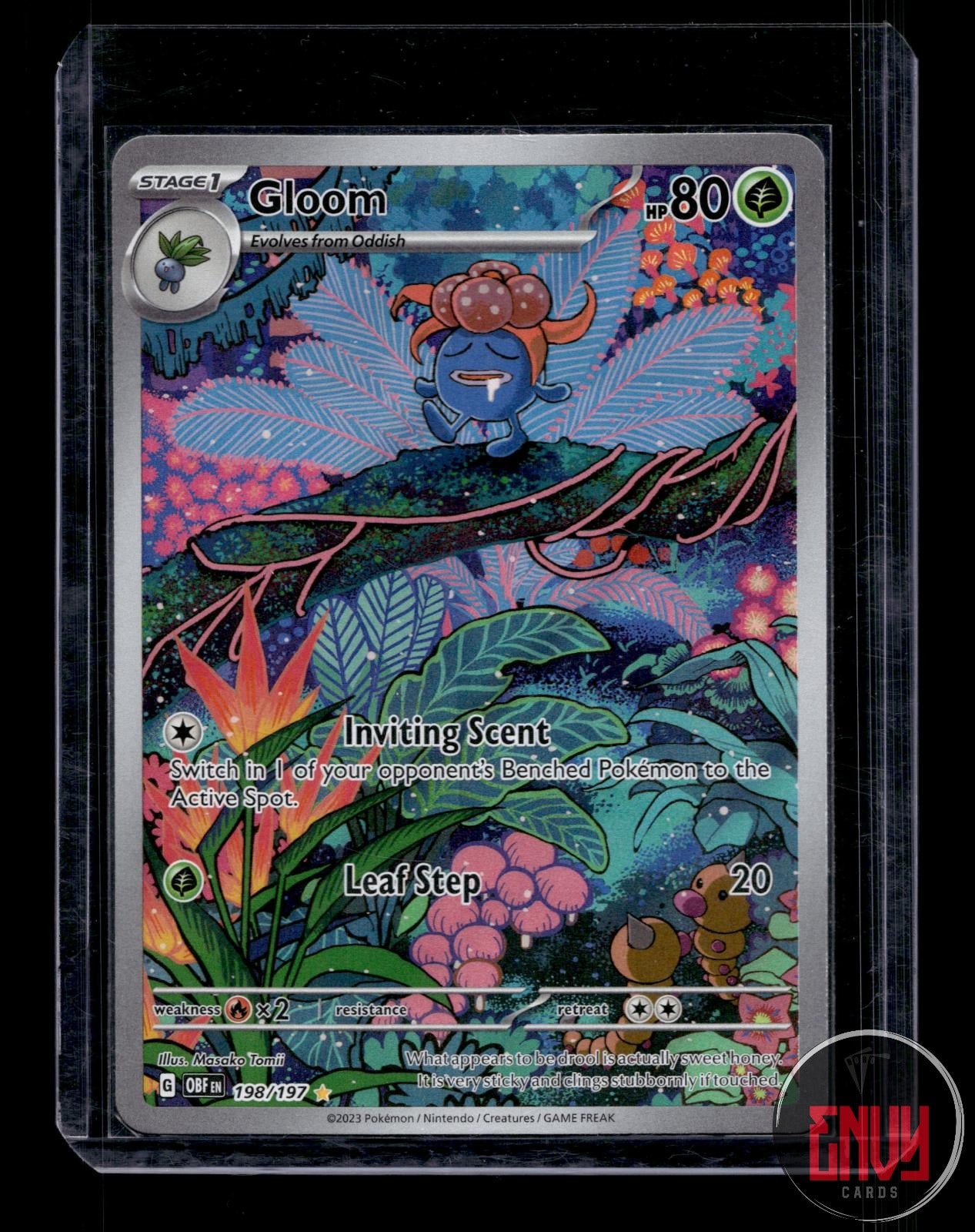 Gloom Near Mint 198/197 Illustration Rare Obsidian Flames Pokemon