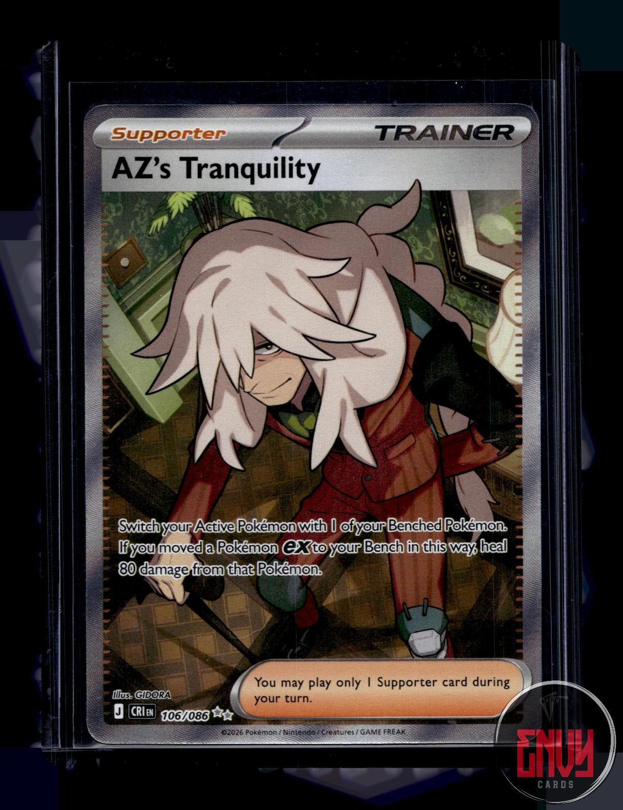 AZ's Tranquility Near Mint 106/086 Ultra Rare Chaos Rising Pokemon Holo