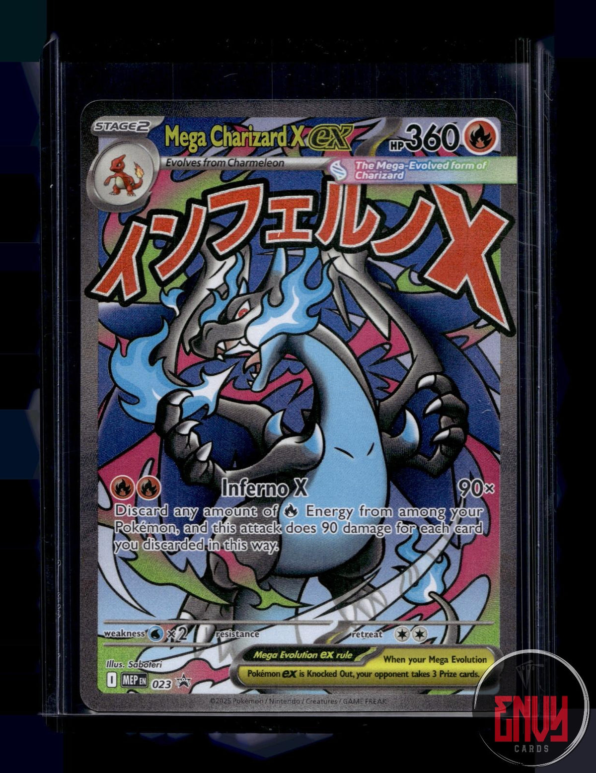 Mega Charizard X ex Near Mint 023 Promo ME: Mega Evolution Promo Pokemon Holo