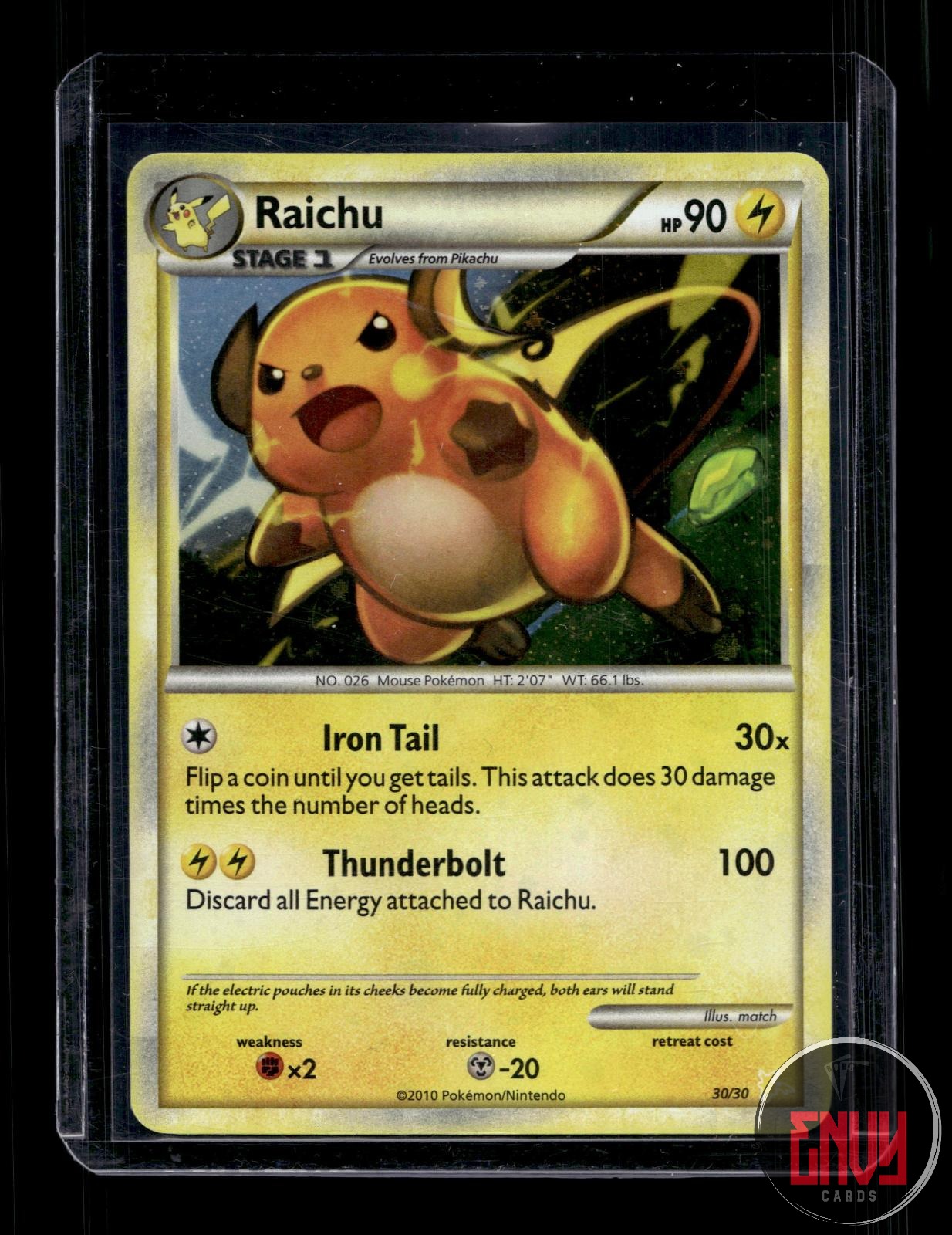 Raichu (#30 Holo) LP 30/30 Common HGSS Trainer Kit: Gyarados & Raichu Pokemon