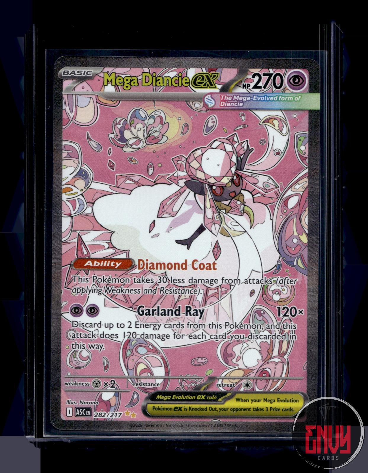 Mega Diancie ex NM 282/217 Ascended Heroes Pokemon Holo