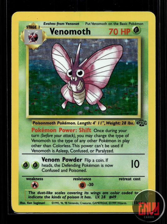 Venomoth MP 13/64 R Jungle Pokemon Unlimited Holo