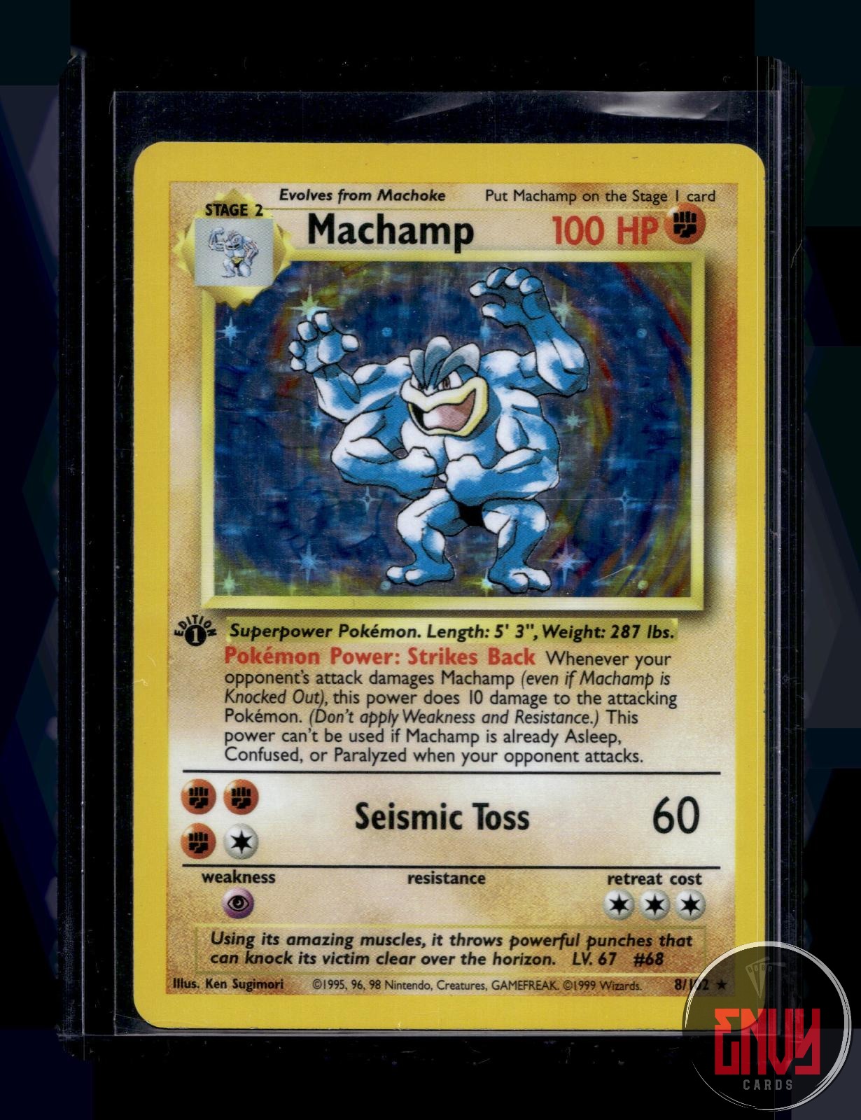 Machamp Lightly Played 8/102 Holo Rare Deck Exclusives Pokemon 1st Edition Holo