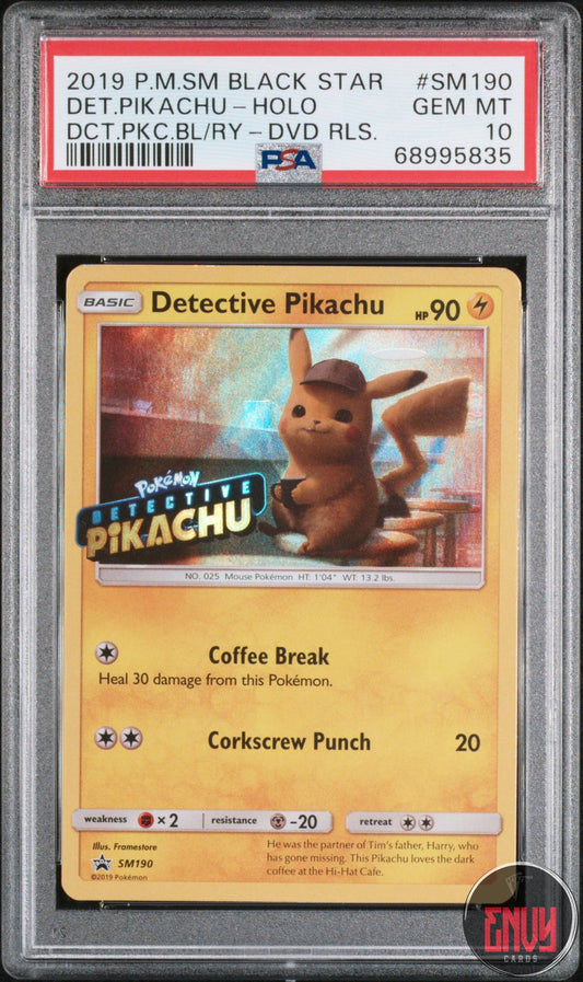 Detective Pikachu Holo Sm190/18 Blu-ray & Dvd Release Pokemon PSA 10