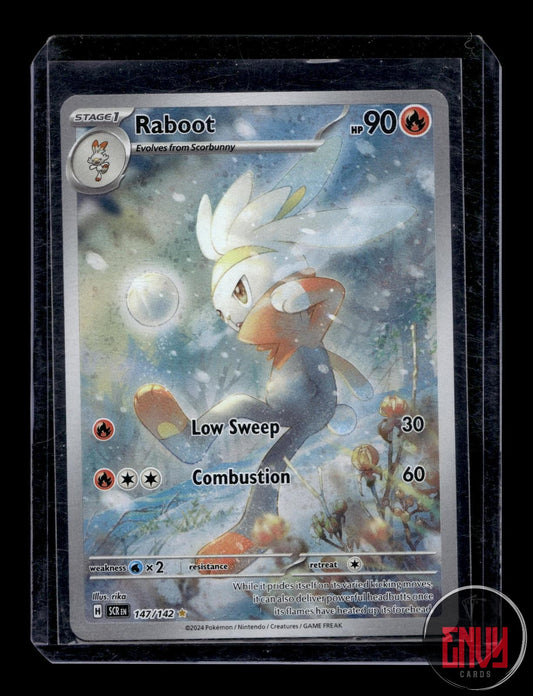 Raboot Near Mint 147/142 Illustration Rare Stellar Crown Pokemon Near Mint
