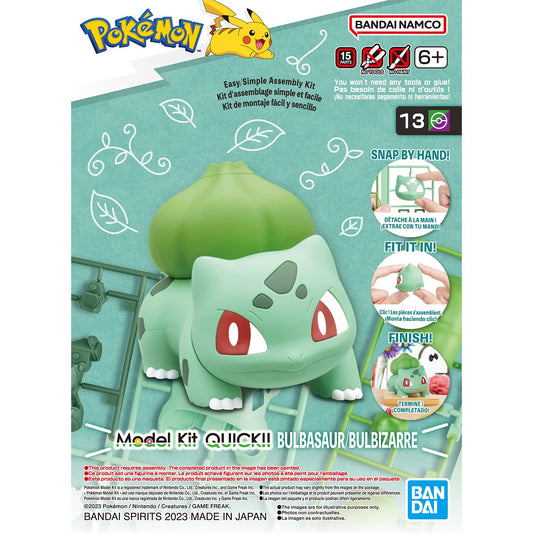 Pokemon Model Kit QUICK!! 13 BULBASAUR