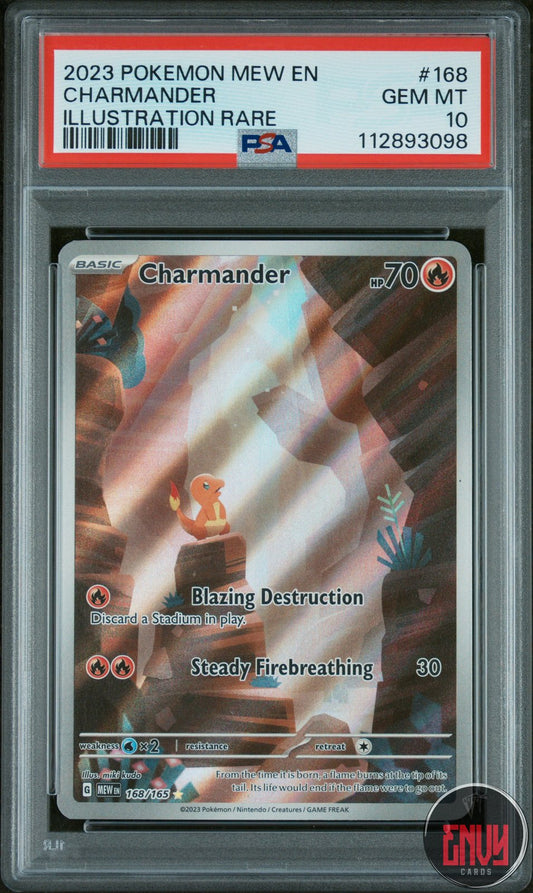 Charmander 168/165 Illustration Rare 151 Pokemon PSA 10