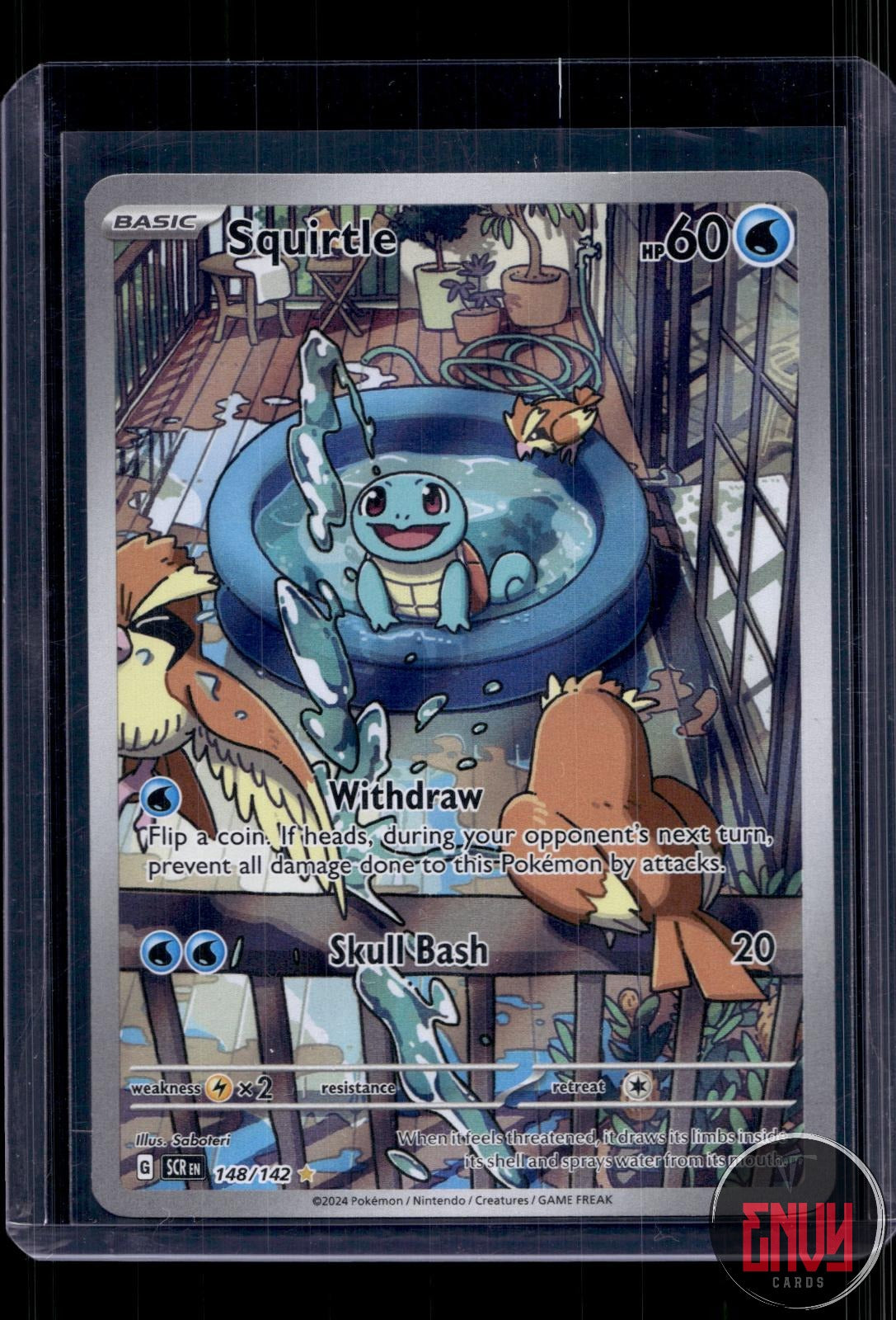 Squirtle NM 148/142 IR Stellar Crown Pokemon Holo