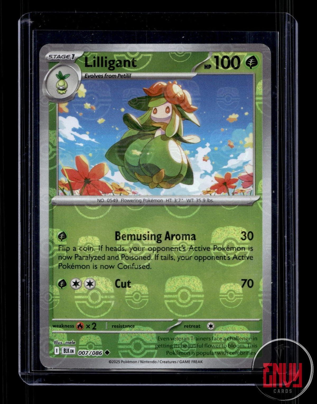 Lilligant (Master Ball Pattern) NM 007/086 Uncommon Black Bolt Pokemon Holo