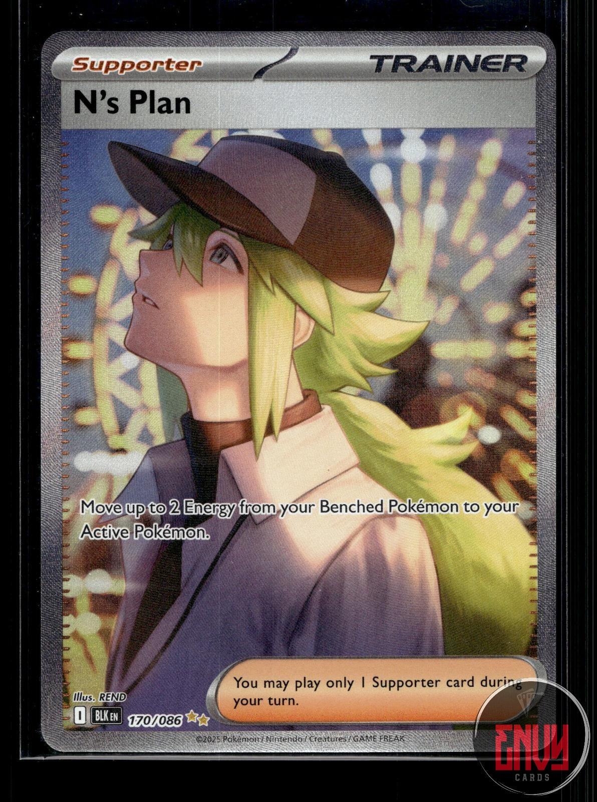 N's Plan NM 170/086 SIR Black Bolt Pokemon Holo