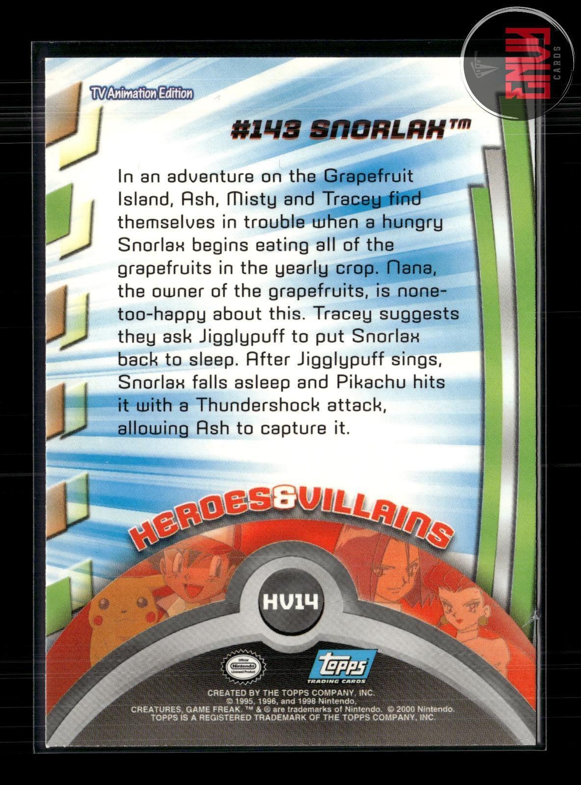 Snorlax LP #160 Topps Trading Cards Series 3 Pokemon