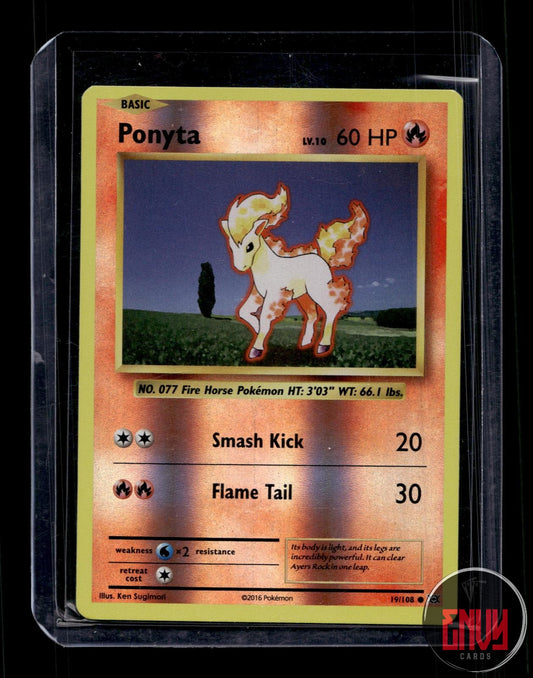 Ponyta Near Mint 19/108 Common Evolutions Pokemon Reverse Holo