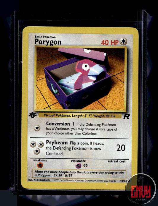Porygon Lightly Played 48/82 Uncommon Team Rocket Pokemon 1st Edition