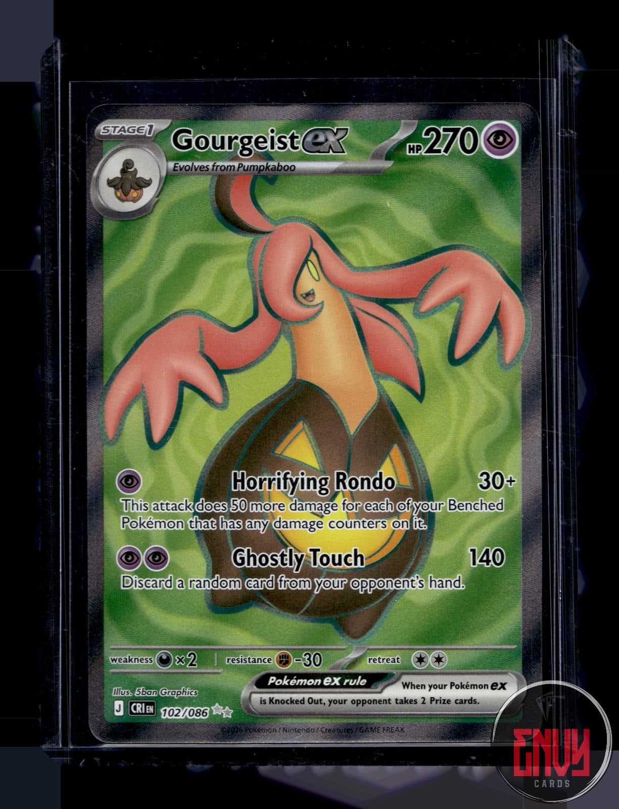 Gourgeist ex Near Mint 102/086 Ultra Rare Chaos Rising Pokemon