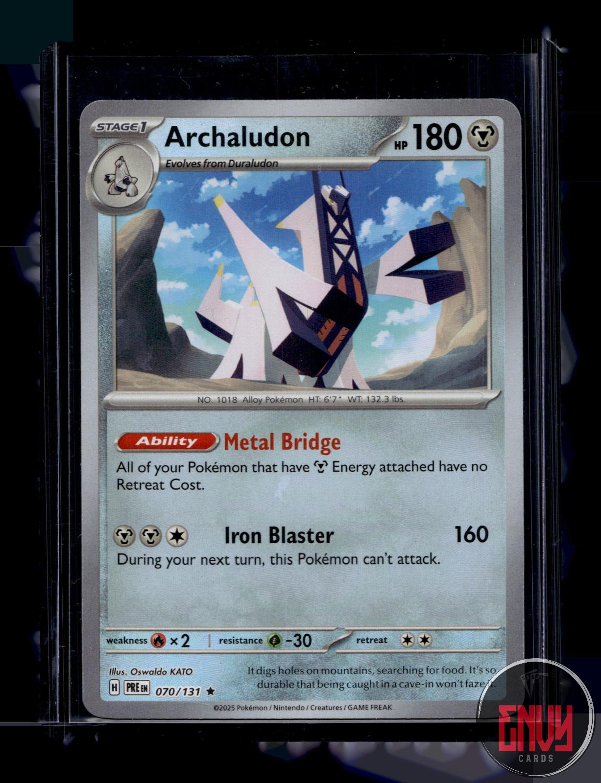 Archaludon (Master Ball Pattern) LP 070/131 Prismatic Evolutions Pokemon Holo