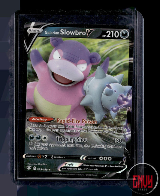 Galarian Slowbro V Near Mint 099/189 V Rare Darkness Ablaze Pokemon Holo