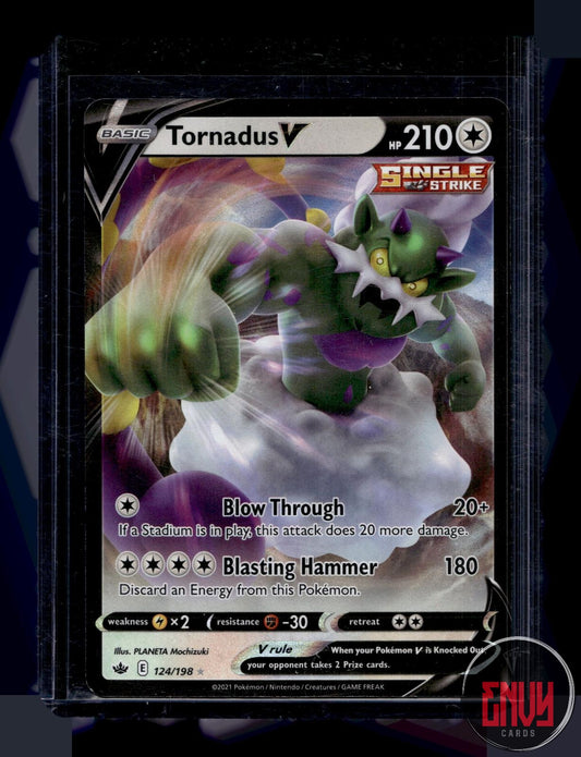 Tornadus V Near Mint 124/198 V Rare Chilling Reign Pokemon Holo