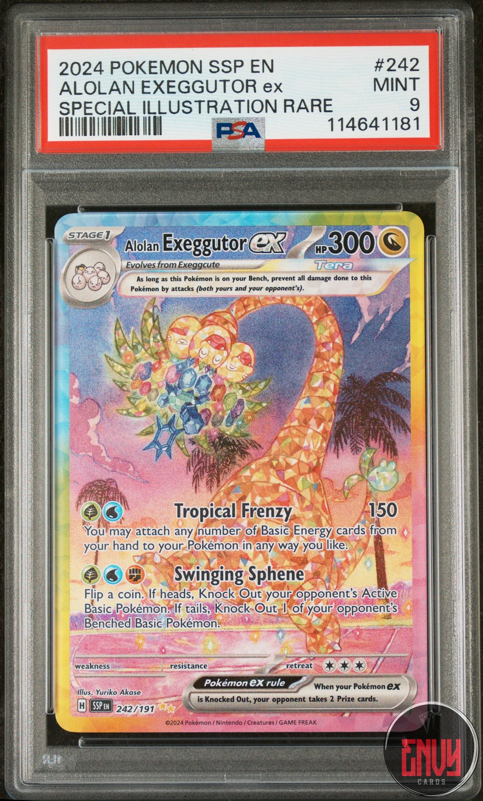 Alolan Exeggutor EX 242/191 Special Illustration Rare Pokemon PSA 9