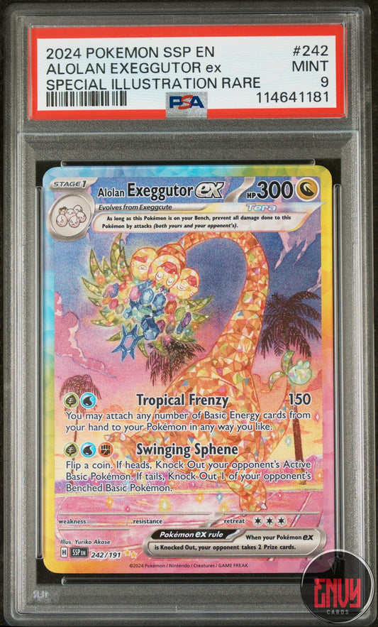 Alolan Exeggutor EX 242/191 Special Illustration Rare Pokemon PSA 9