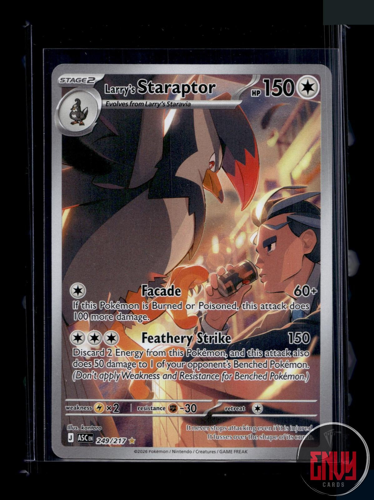 Larry's Staraptor NM 249/217 IR Ascended Heroes Pokemon Holo