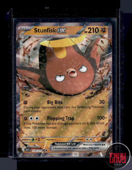 Stunfisk ex Near Mint 114/217 Double Rare Ascended Heroes Pokemon