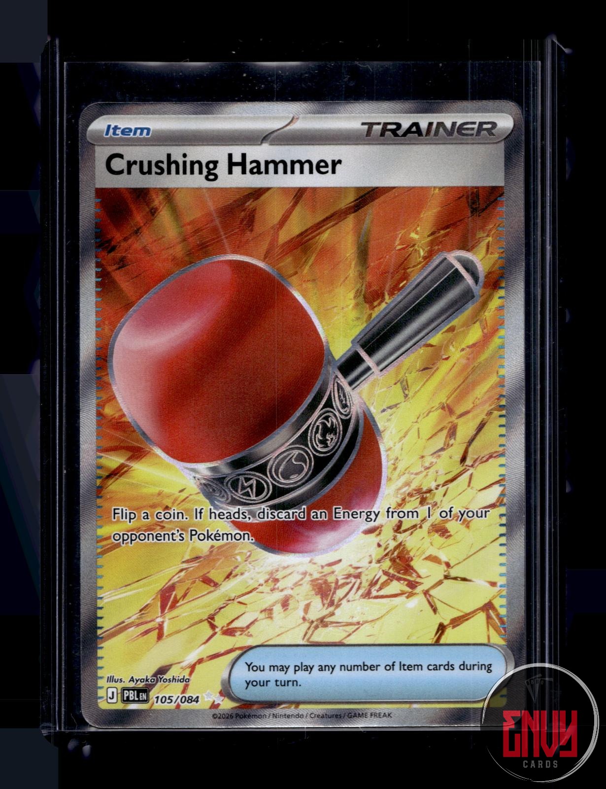 Crushing Hammer Near Mint 105/084 Ultra Rare Pitch Black Pokemon Holo