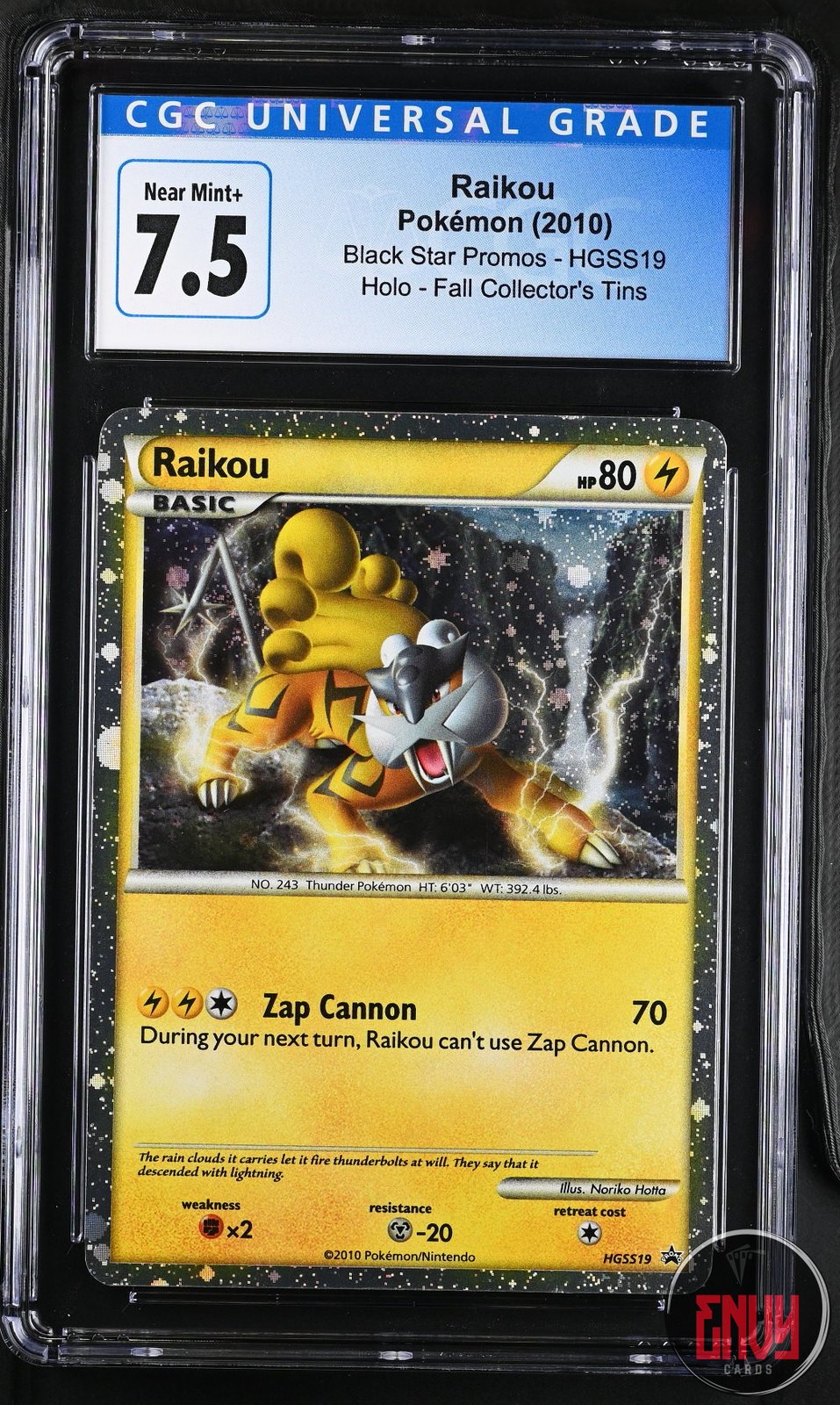 Raikou Hgss19 Fall Collector's Tin Black Star Promos Pokemon CGC 7.5 Near Mint+