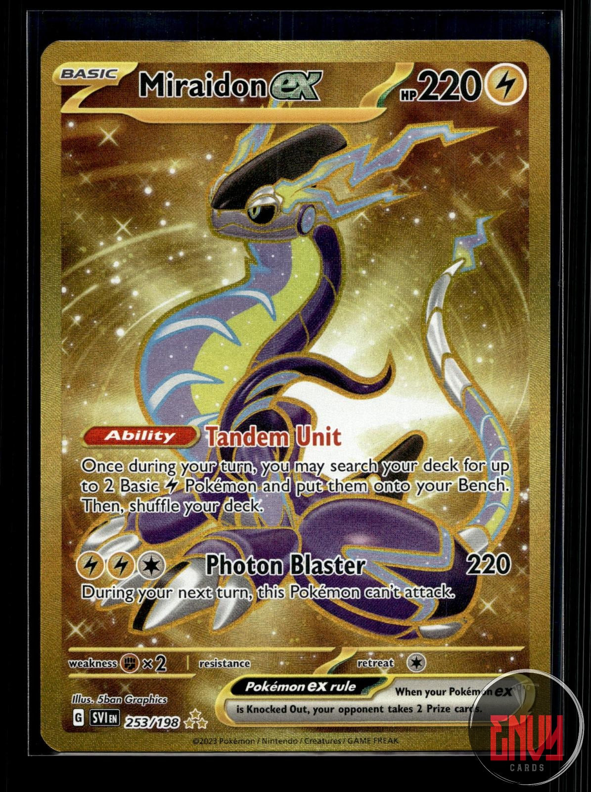Miraidon ex NM 253/198 HR Scarlet & Violet Pokemon Holo