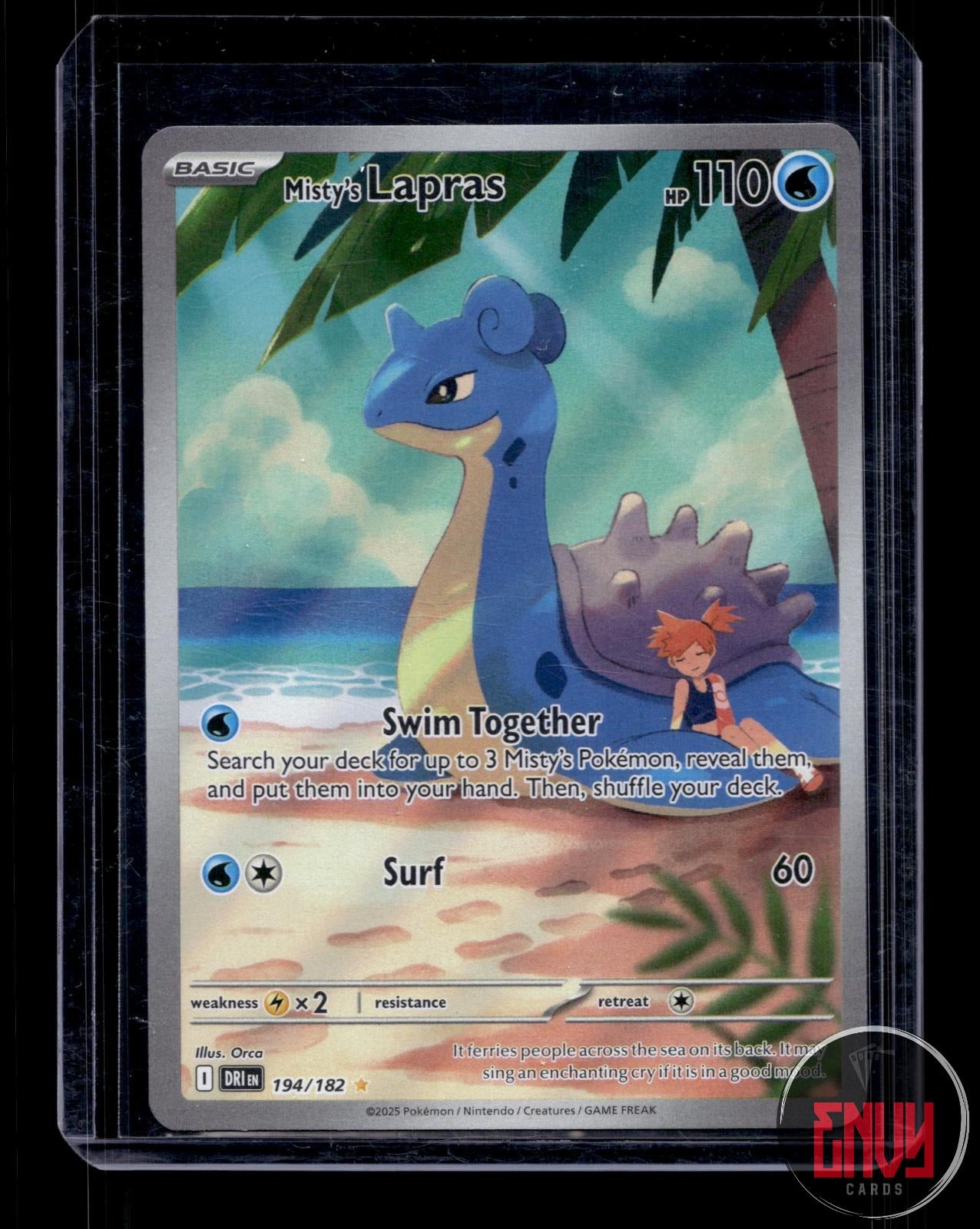 Misty's Lapras Near Mint 194/182 Illustration Rare Destined Rivals Pokemon Holo
