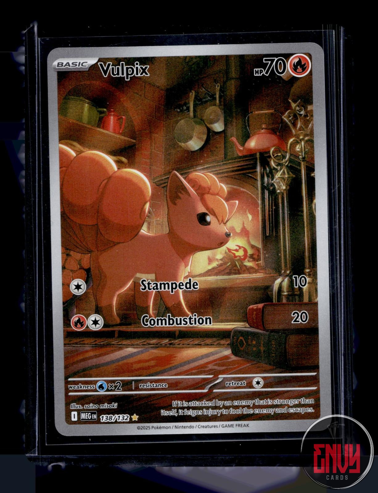 Vulpix Near Mint 138/132 Illustration Rare Mega Evolution Pokemon