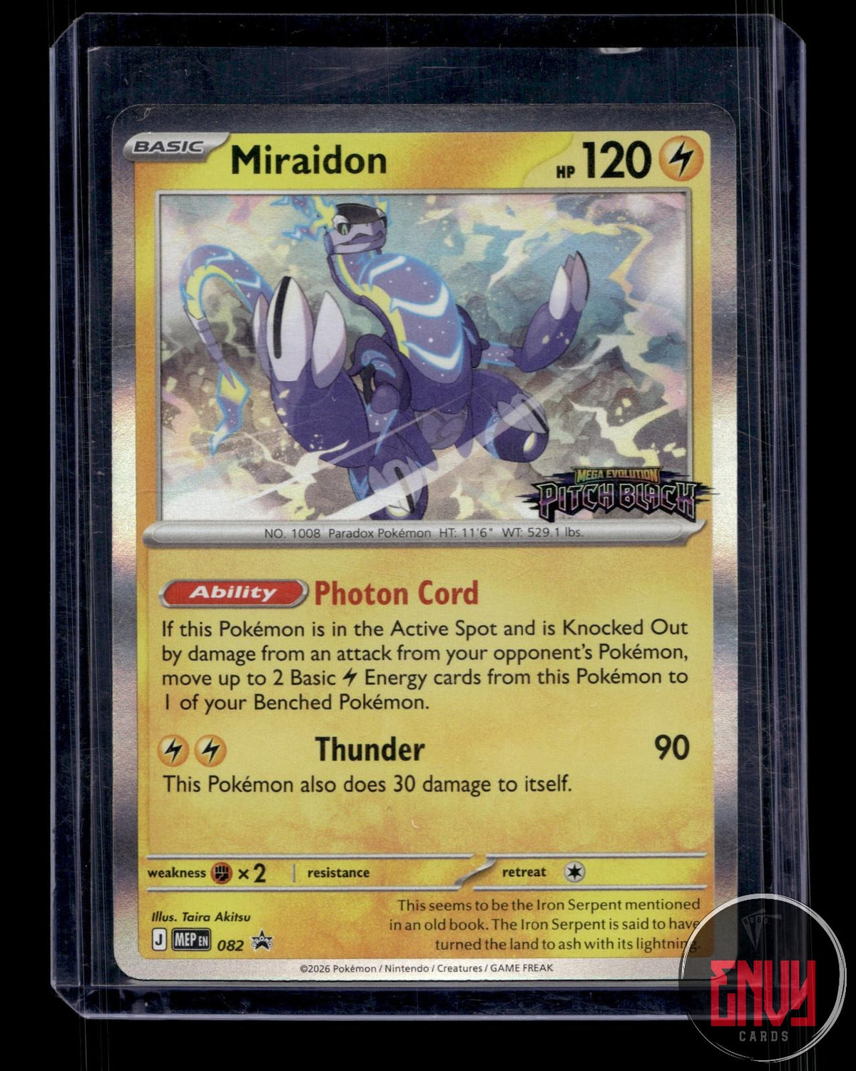 Miraidon (Pitch Black Stamped) NM 082 P ME: Mega Evolution Promo Pokemon Holo