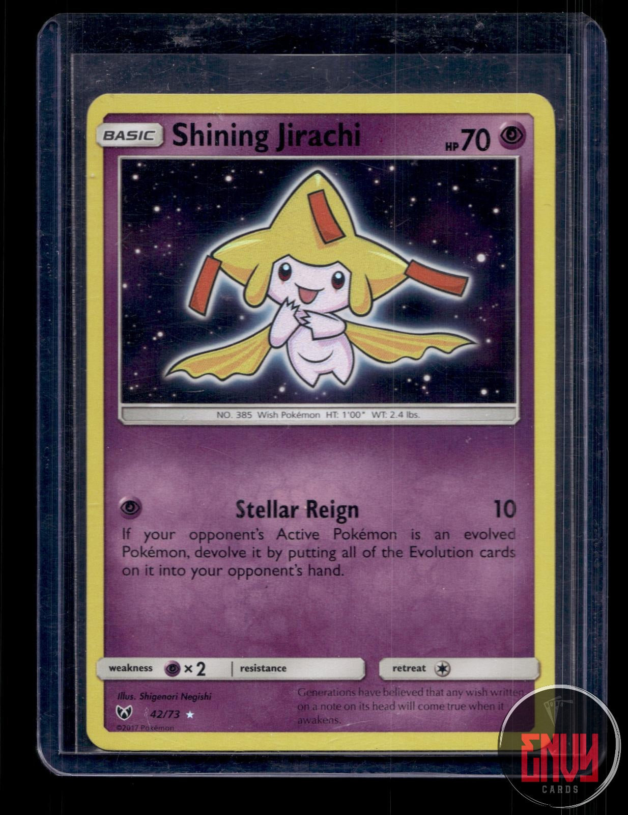 Shining Jirachi Lightly Played 42/73 Rare Shining Shining Legends Pokemon Holo