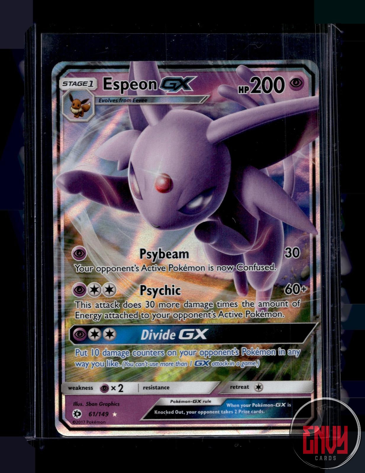 Espeon GX Near Mint 61/149 Ultra Rare SM Base Set Pokemon Holo