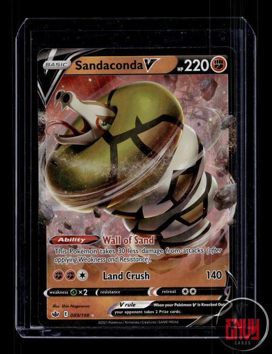Sandaconda V Near Mint 089/198 V Rare Chilling Reign Pokemon Holo