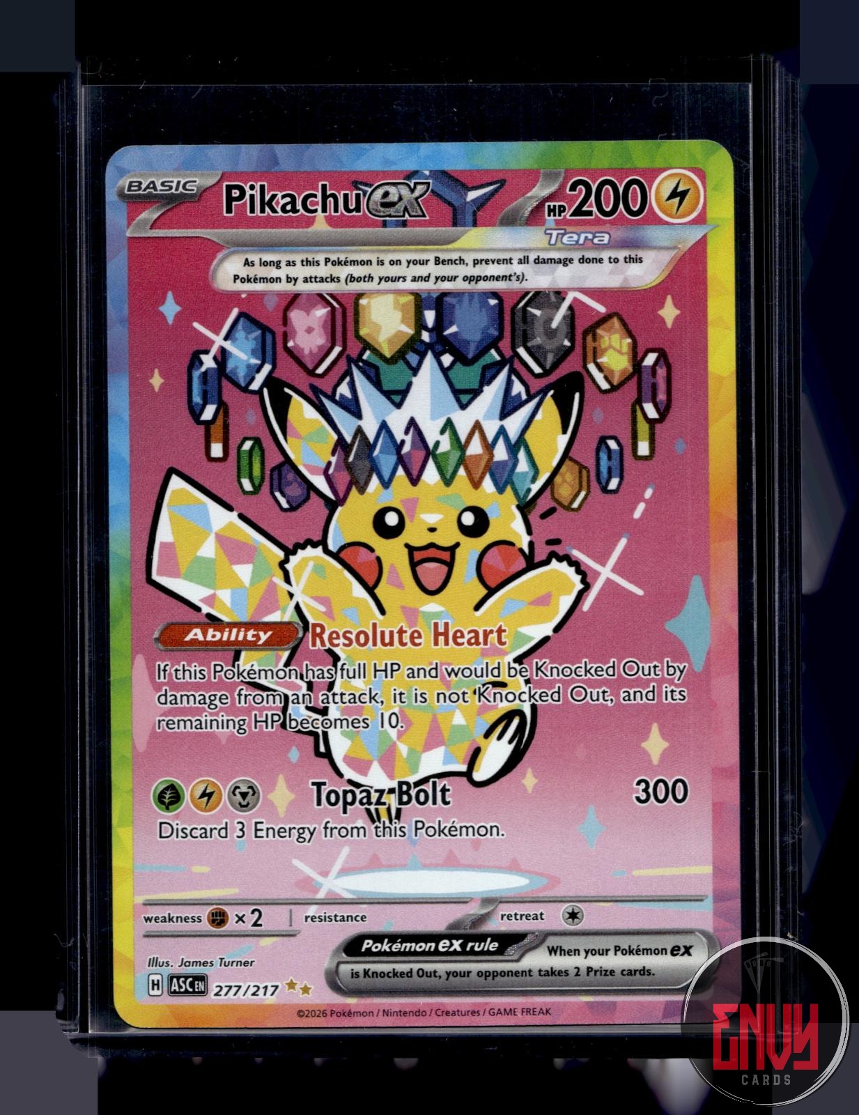Pikachu ex NM 277/217 Special Illustration Rare Ascended Heroes Pokemon Holo