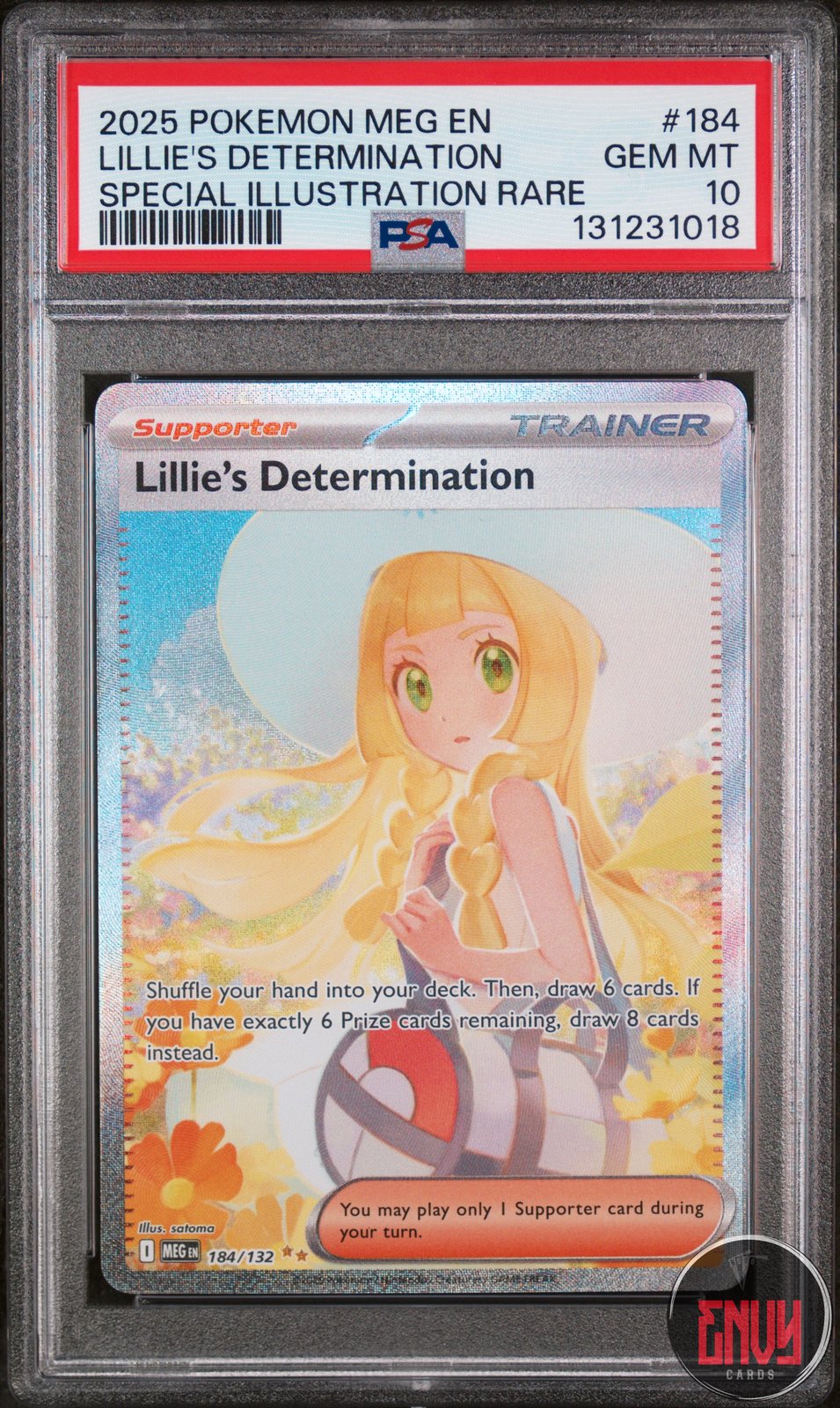 Lillie's Determination 184/132 Special Illustration Rare Pokemon PSA 10