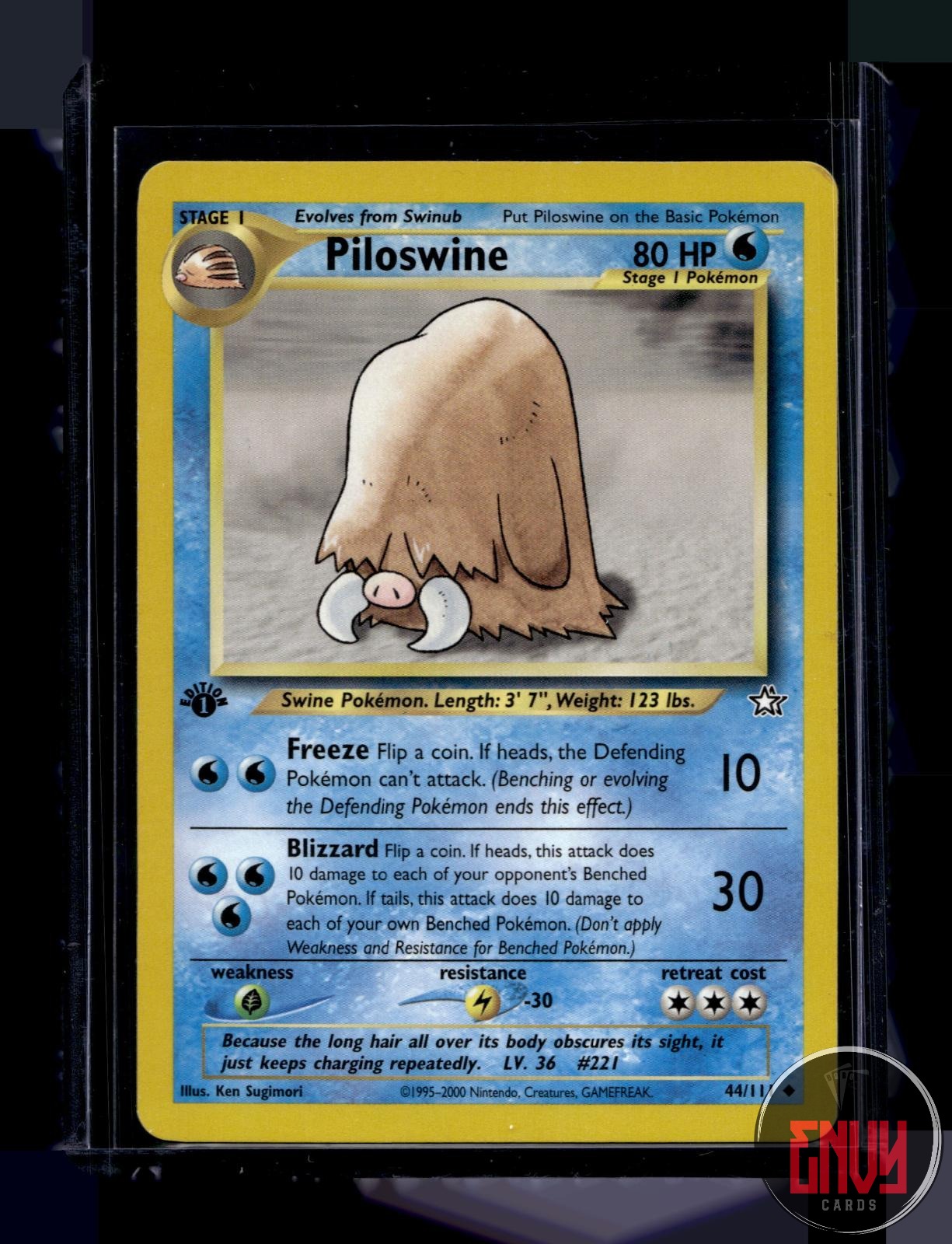 Piloswine Lightly Played 44/111 Uncommon Neo Genesis Pokemon 1st Edition