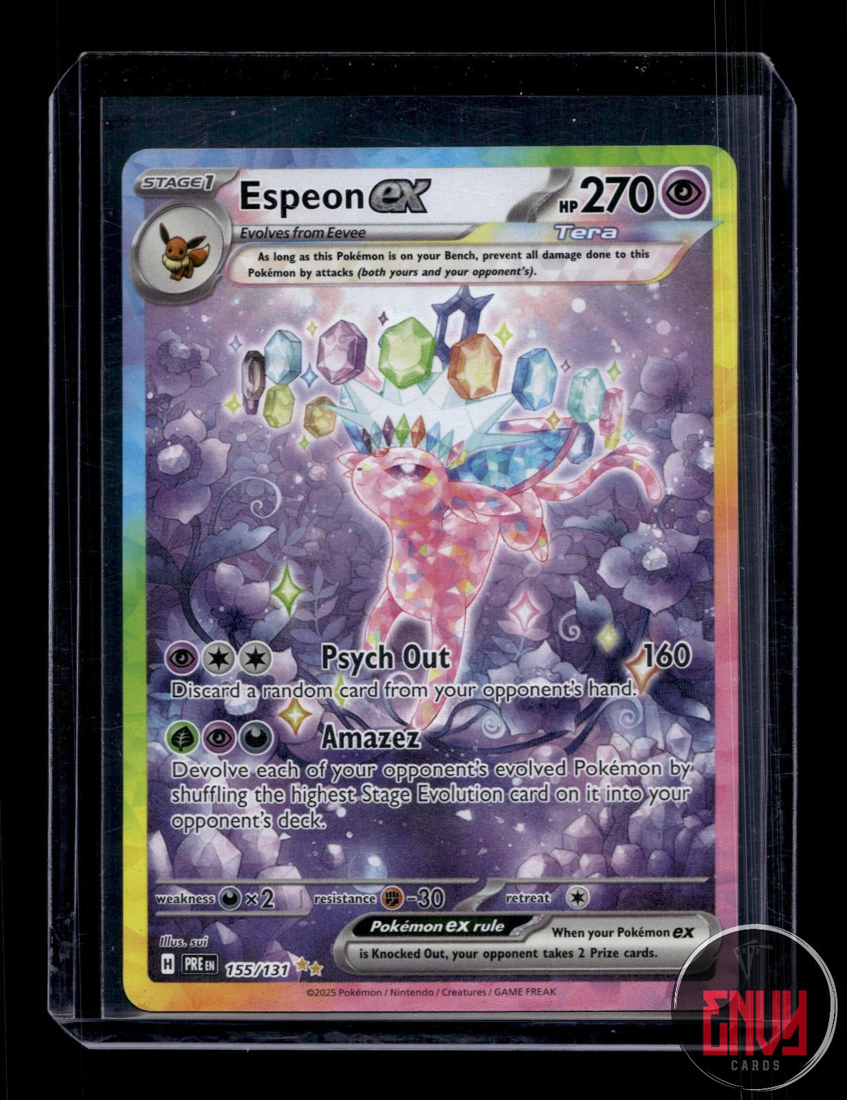 Espeon ex NM 155/131 Special Illustration Rare Prismatic Evolutions Pokemon Holo