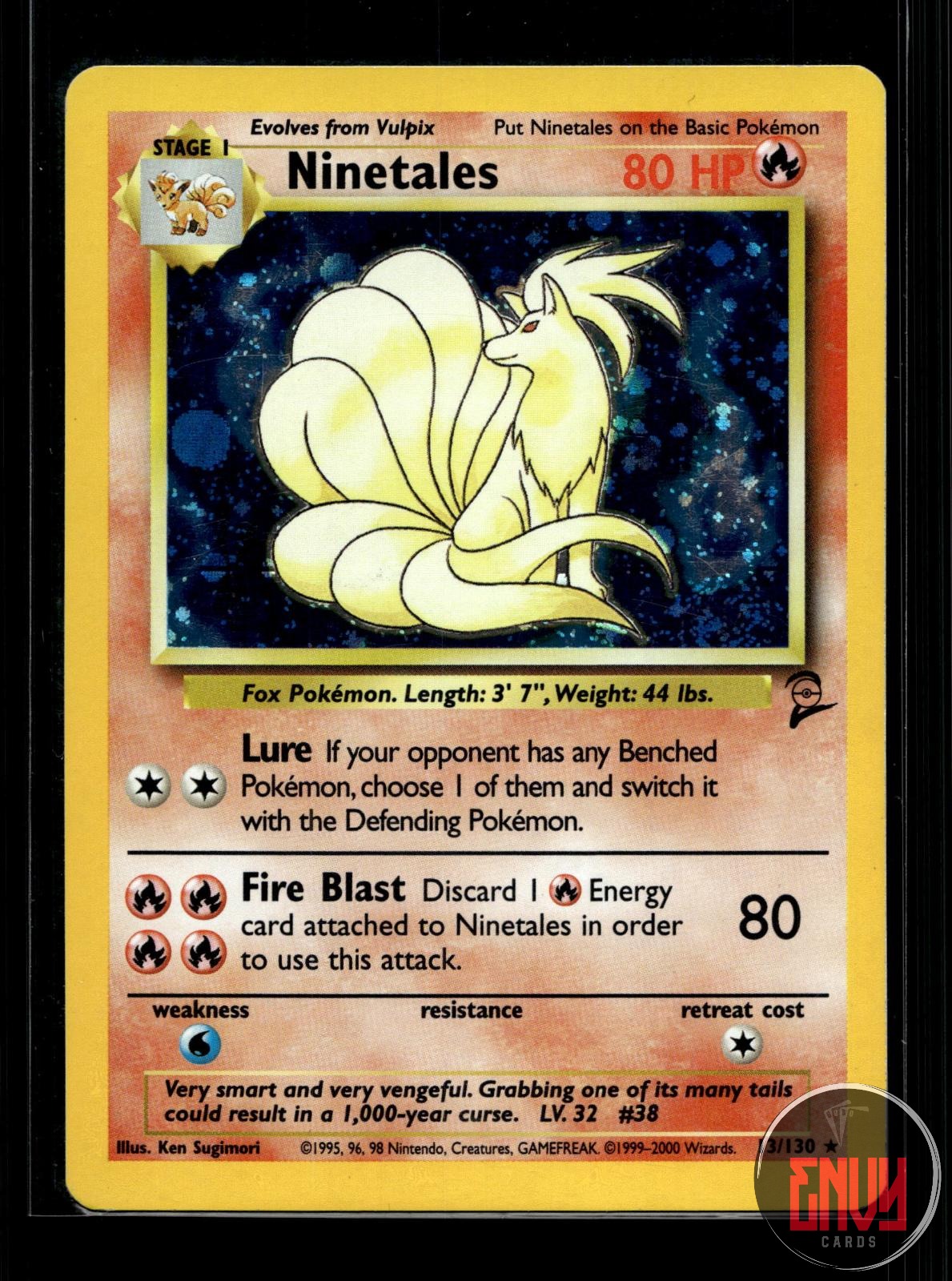 Ninetales MP 13/130 R Base Set 2 Pokemon Holo
