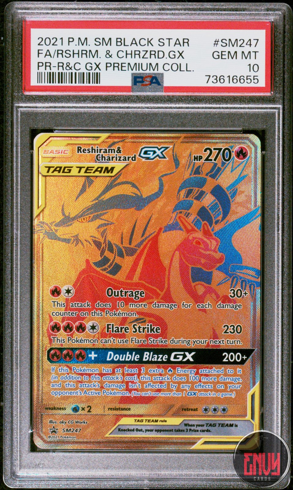 Reshiram & Charizard Gx Sm247 Premium Collection Pokemon PSA 10 Gem Mint