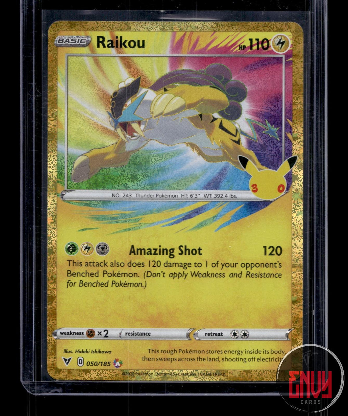 Raikou NM 050/185 ME: 30th Celebration Classic Collection Pokemon Holo