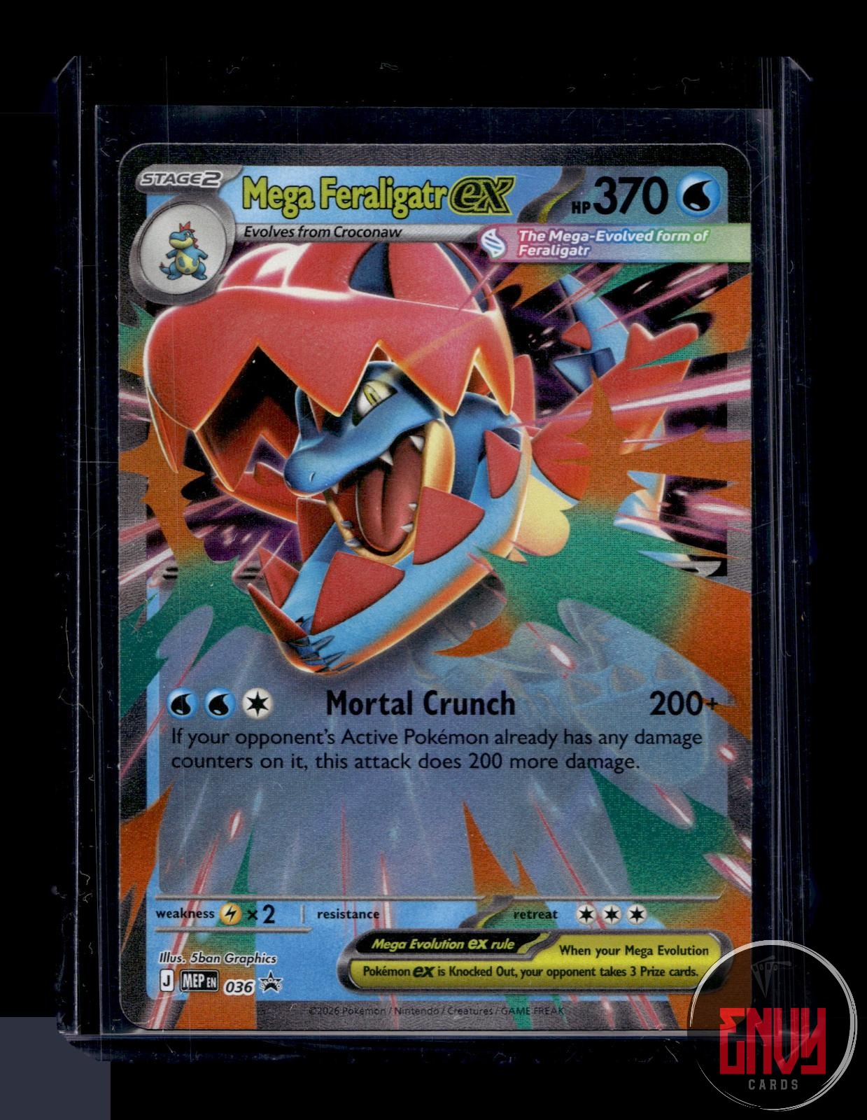 Mega Feraligatr ex Near Mint 036 Promo ME: Mega Evolution Promo Pokemon