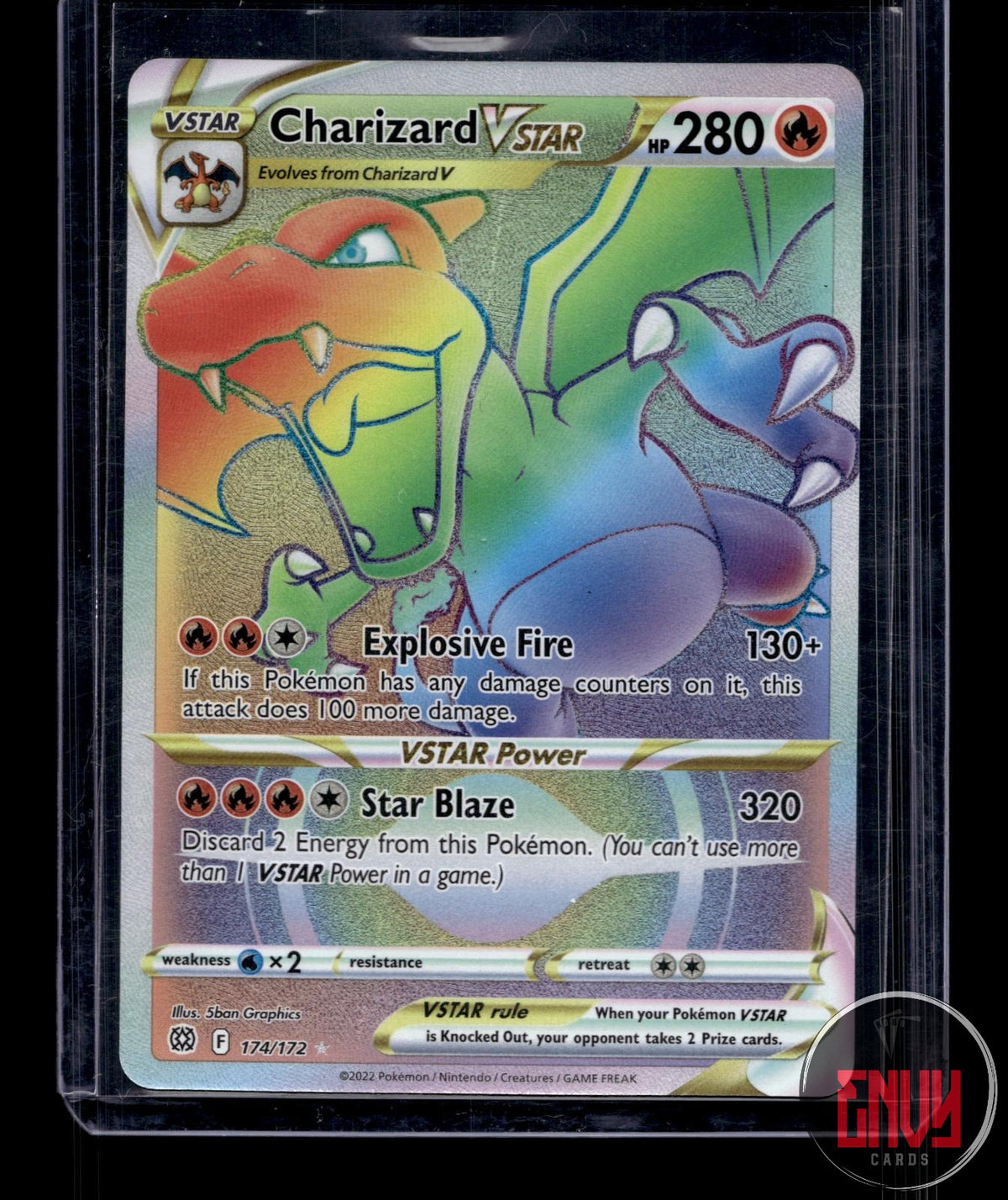 Charizard VSTAR NM 174/172 Rainbow Brilliant Stars Pokemon Holo