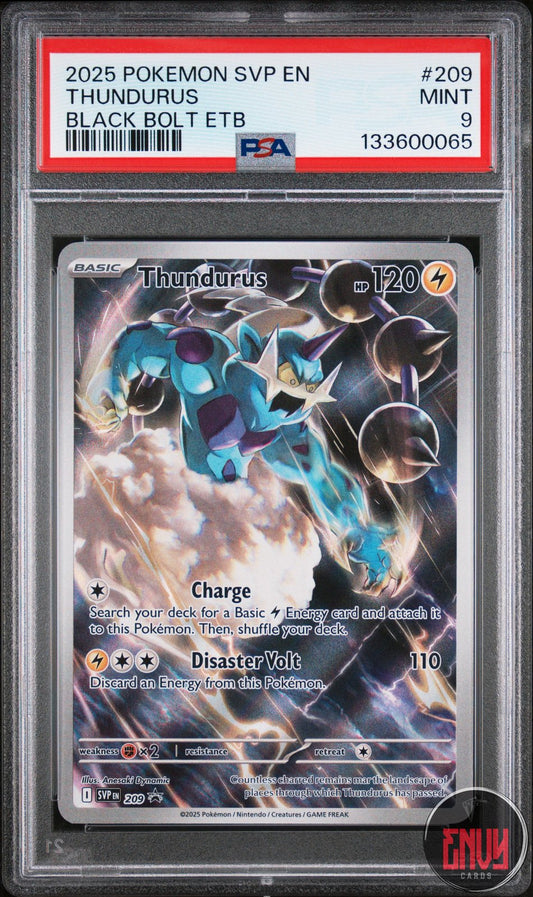 Thundurus 209/086 Black Bolt Elite Trainer Box Pokemon PSA 9
